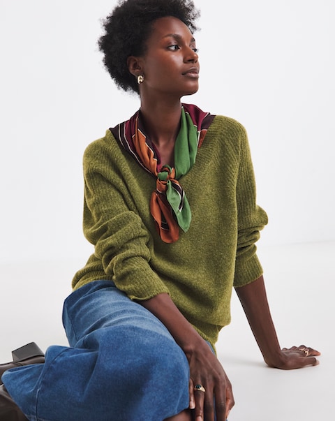 New In - Sponge Slouch V Neck Tunic