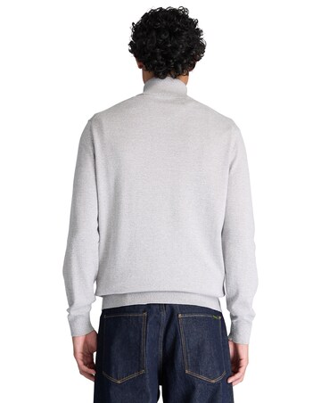 Timberland Williams River Cotton Quarter Zip Sweater - Oatmeal