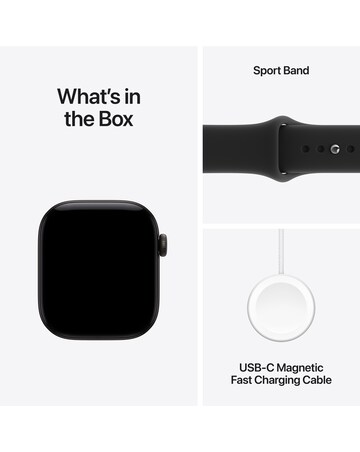 Apple Watch Series 12 GPS 42mm - Black Aluminium/Black Sport Band - S/M