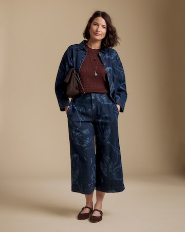 Julipa Printed Denim Cropped Trousers