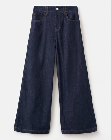 Mango Wide Leg Rinse-Wash Jeans