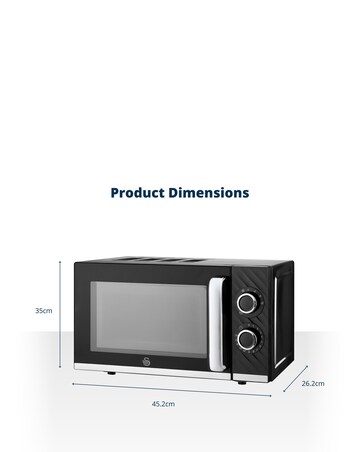 Swan Windsor Microwave Black