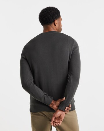 Lyle & Scott Waffle Front Crew Neck Jumper - Slate