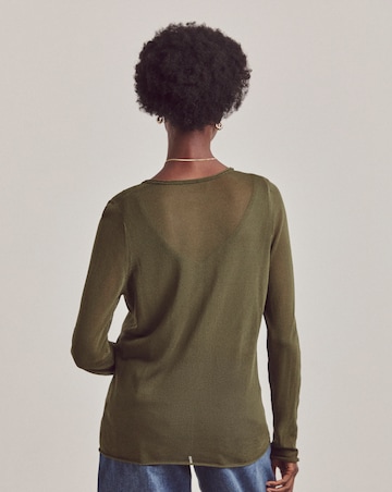 Anthology Olive Sheer Cardigan