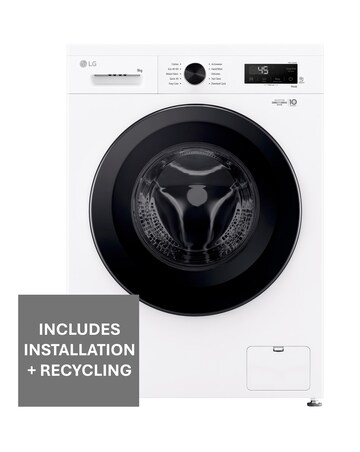 LG X10 Series F4X1009NWK 9kg 1400rpm WiFi Washing Machine White + Install