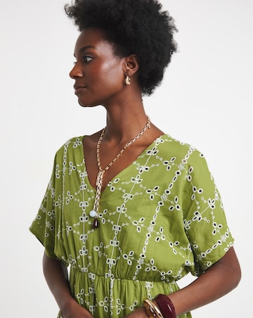 Pure Cotton Broderie Smock Dress
