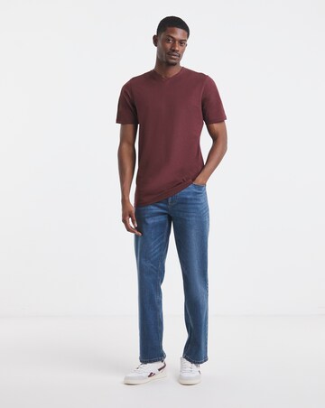 Pure Cotton V Neck T-Shirt Long