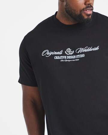 Jack & Jones Toronto Embroidered Logo T-Shirt - Black