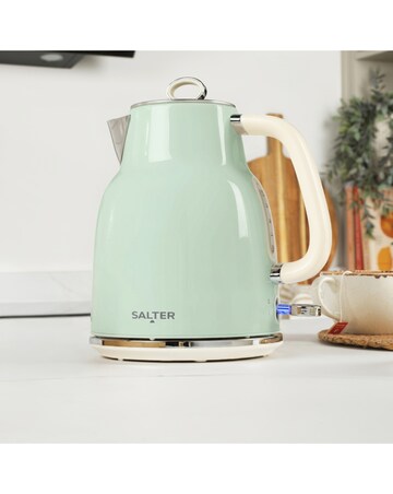 Salter Retro Rapid Boil Kettle & Retro 2 Slice Toaster - Green Bundle