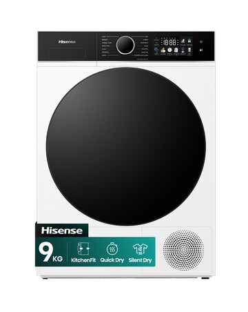Hisense 3i 9kg KitchenFit Heat Pump Dryer White