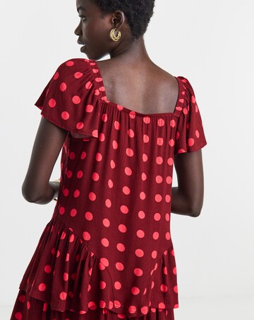 Stripe Crinkle Peplum Top