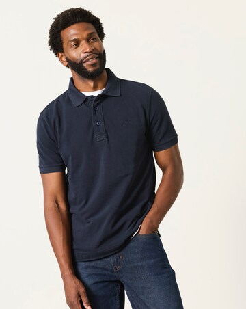 FatFace Short Sleeve Pique Polo - Navy