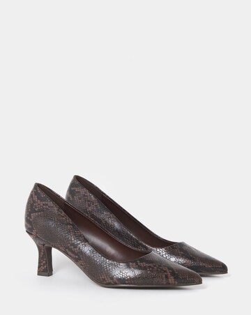 Heavenly Soles Kirsten Pointed Toe Court Shoes - Wide Fit (E)