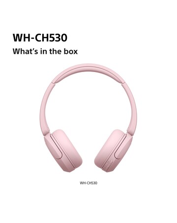 Sony WH-CH530 Wireless On-Ear Headphones - Pink
