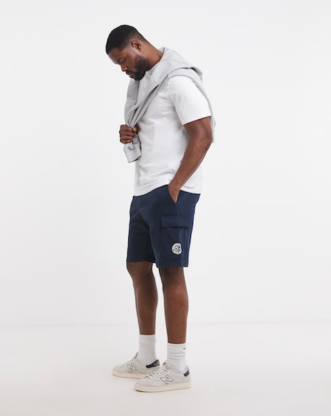 JACK & JONES Gordon Alliance Sweat Cargo Shorts - Navy