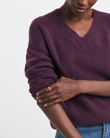 Slouch V Neck Longline Jumper