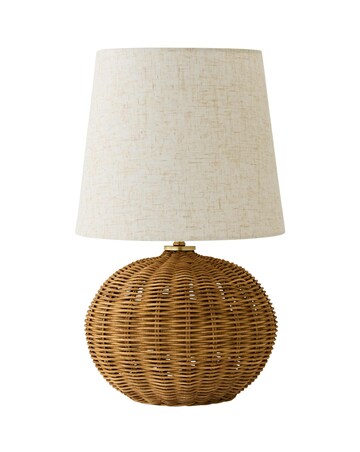 ValueLights Henrietta Natural Wicker Base Table Lamp