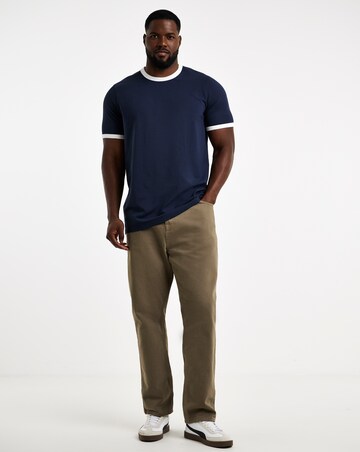 Contrast Ringer T-Shirt Reg-Fit Long
