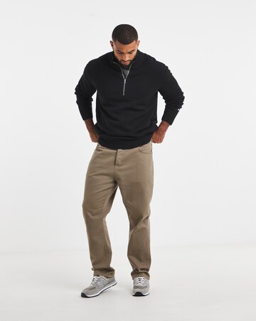 Jack & Jones Norrebro Half Zip Knit - Black