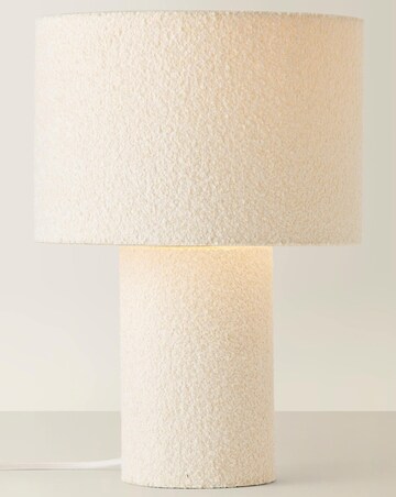 ValueLights Ash Natural Boucle Table Lamp