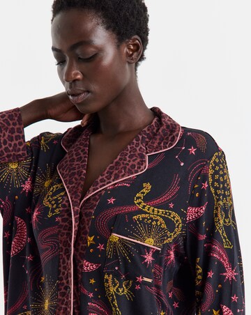 Figleaves Celestial Leopard Contrast Pyjamas