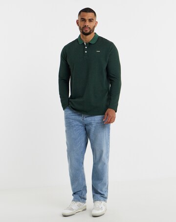 Jack & Jones Premium Alves Long Sleeve Polo - Green