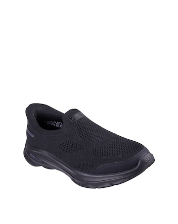 Skechers Black Slip In Go Walk 8 Nova Trainers - Wide Fit (E)