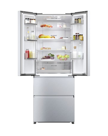 Haier HFR5719ENMG 70 FD Plain Door Refrigerator Silver + Install