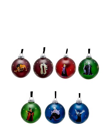 Disney Set of 7 Baubles - Villains