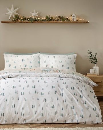 Catherine Lansfield Brushed Christmas Deer Duvet Cover Set