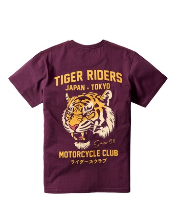 Joe Browns Tiger Riders Back Print T-Shirt - Burgundy