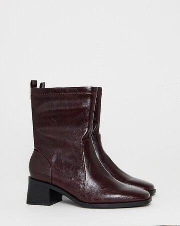 Kendal Block Heel Ankle Sock Boots - Wide Fit (E)
