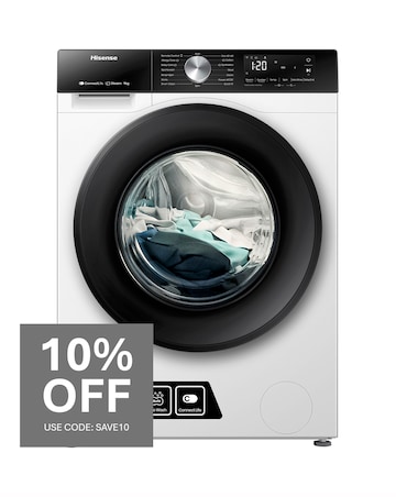 Hisense 3S Series WF3S9043BW3 WiFi-enabled 9kg 1400 Spin Washing Machine - White