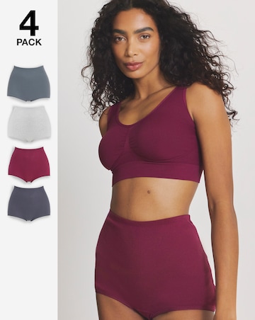 Pretty Secrets (4 Pack) Cotton Comfort Short Knickers