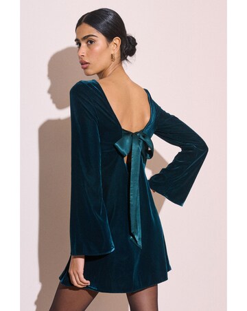 NOBODY'S CHILD JOELLE VELVET MINI DRESS