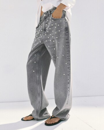 Mango Regular Waist Studded Jeans