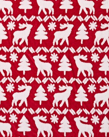 Christmas Reindeer and Trees Throw
