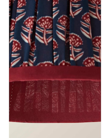 ValueLights Cyia Floral Pleated Shade with Contrast Trim