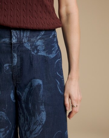 Julipa Printed Denim Cropped Trousers