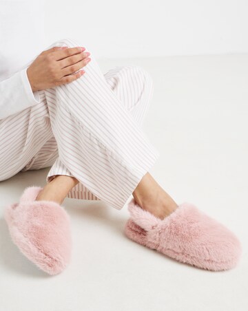 Truth Fluffy Slingback Slippers - Extra Wide Fit (EEE)