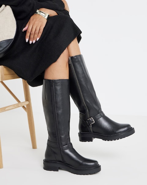 New In - Zip Knee High Boot Ex Wide SC