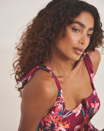 Magisculpt Adjustable Tie Strap V Detail Firm Control Swimsuit