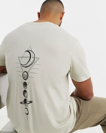 Jack & Jones Astro Back Graphic T-Shirt - Off White