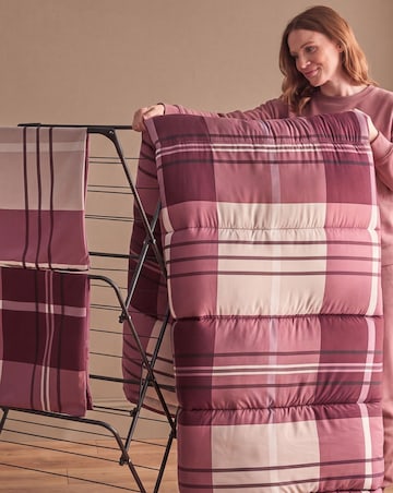 Silentnight Coverless Printed Check Berry 10.5 Tog Duvet