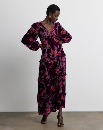 Joanna Hope Velvet Burnout Maxi Dress