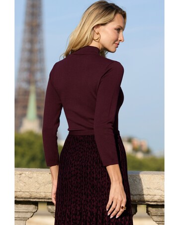 Sosandar Animal Print Two Part Knitted Midi Dress