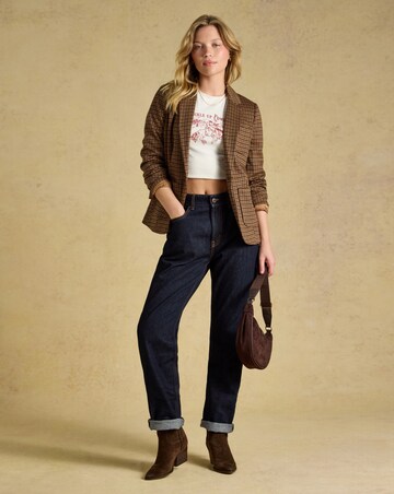 Joules Albury Check Jersey Blazer