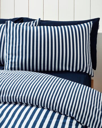 Catherine Lansfield Brushed Stripe Duvet Cover Set