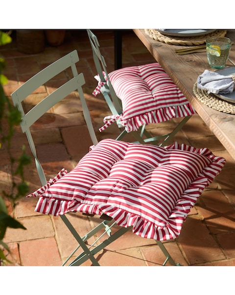 Wylder Millie Ruffle Outdoor Seat Pads - 2 Pack
