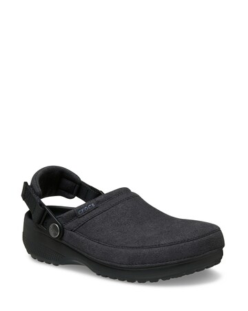 Crocs Classic Crafted Vegan Suede Clog - Black